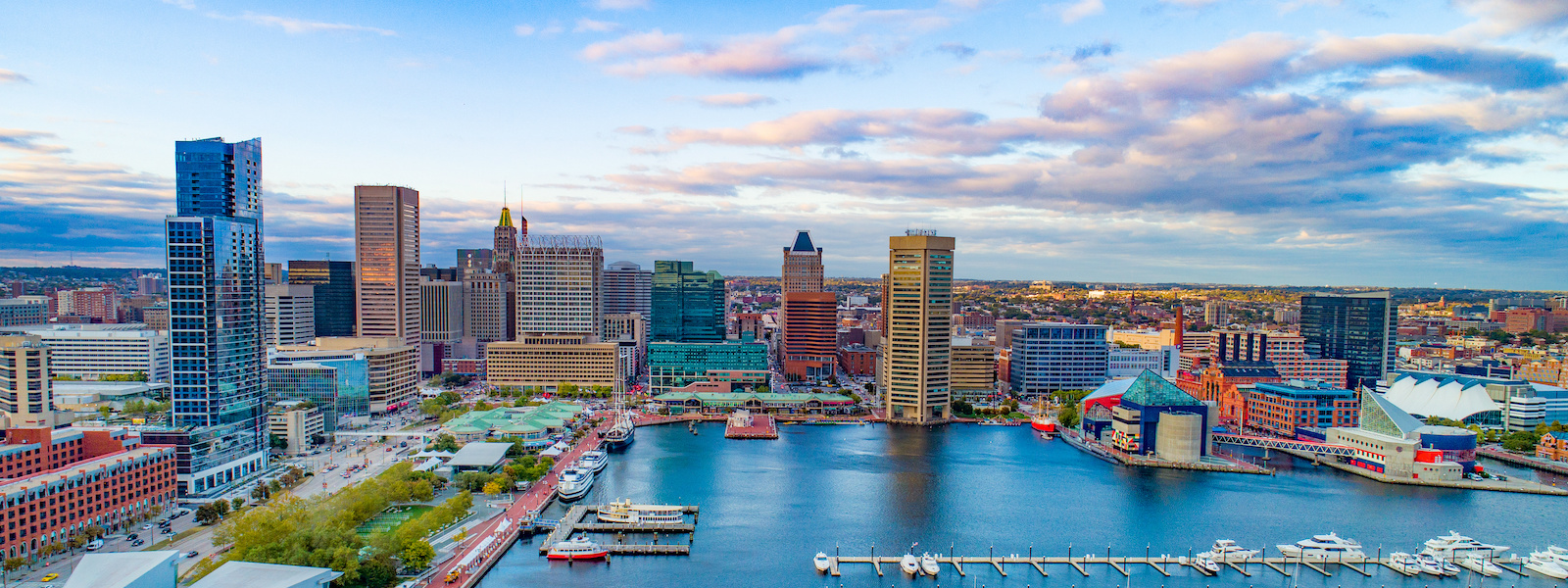Baltimore skyline over the harbor