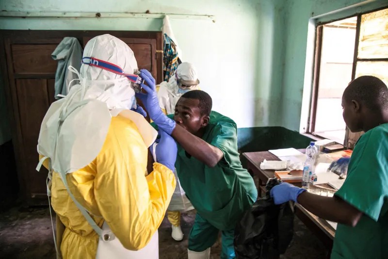 Ebola response work in Congo, file photo