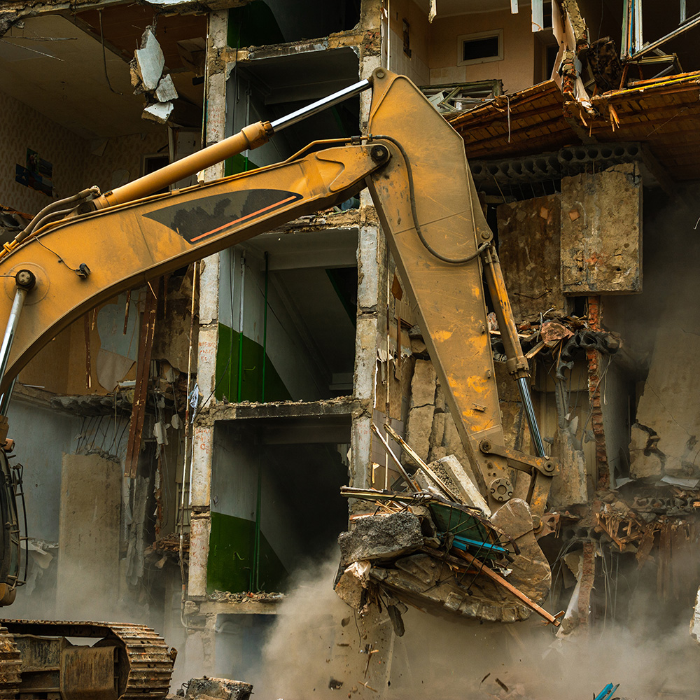 Building demolition work