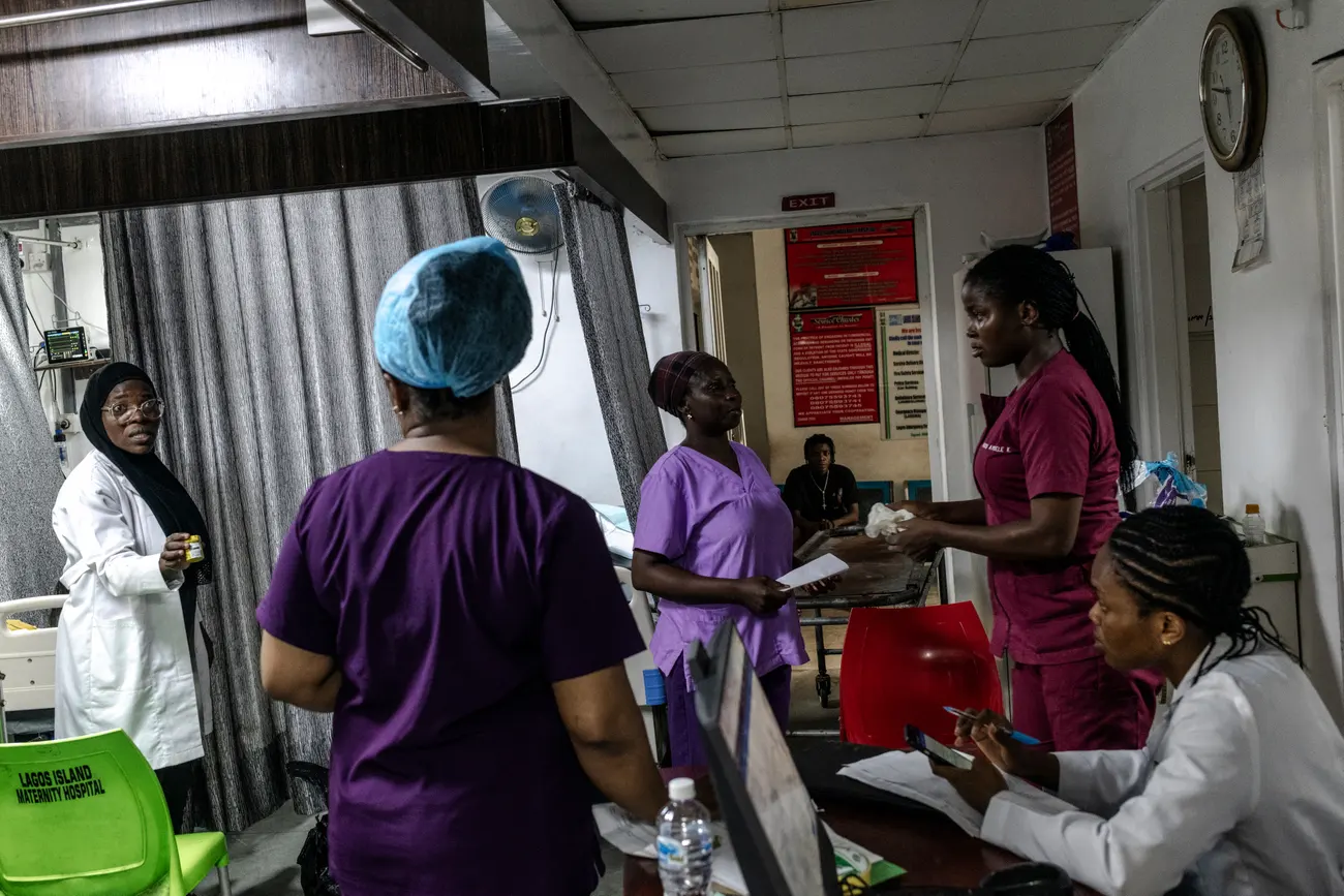 File photo: Healthcare workers in protective equipment