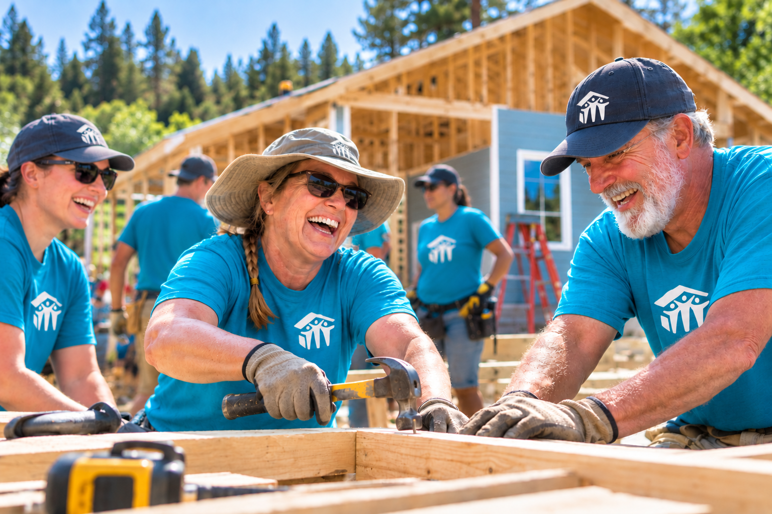 More than 100 women volunteers building a Habitat for Humanity home in Lynchburg