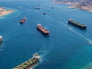 Oil tankers in the Strait of Hormuz