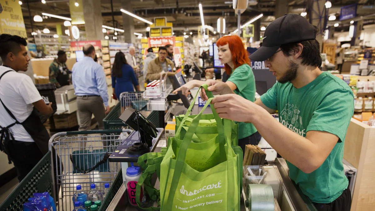 File photo: An Instacart grocery delivery order being shopped