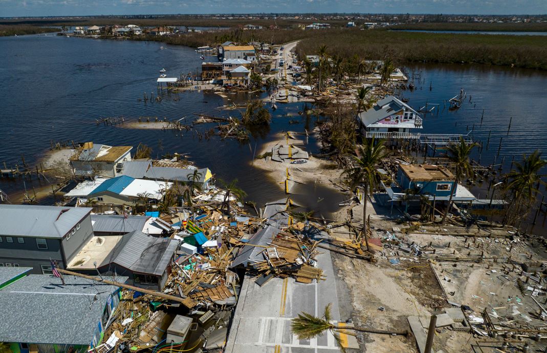 Hurricane damage in Florida