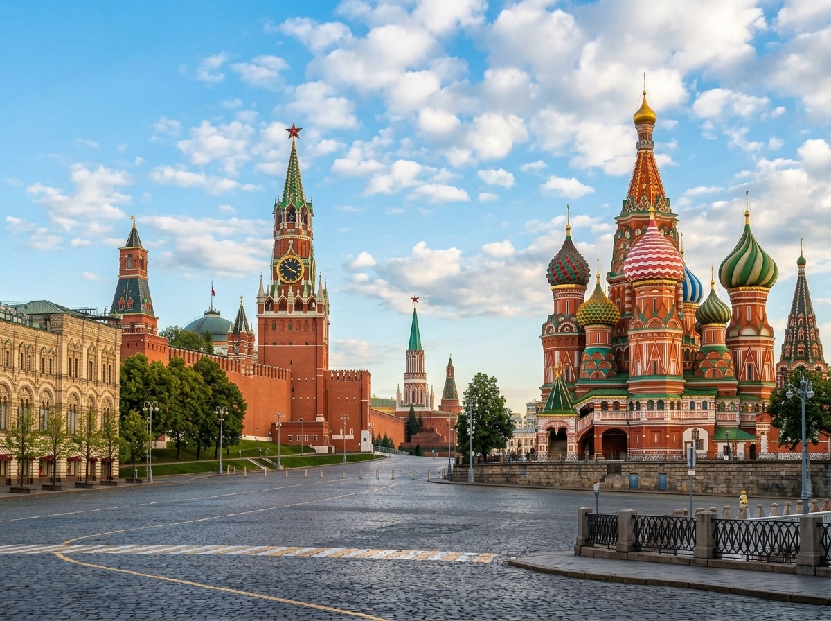 Red Square and the Kremlin in Moscow