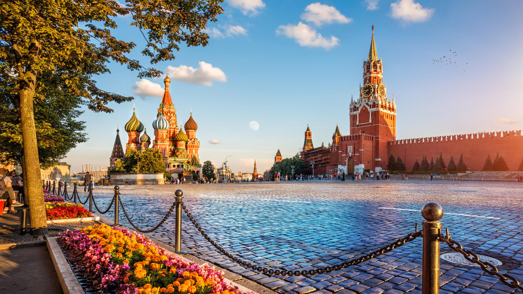 St. Basil's Cathedral and Kremlin walls in Moscow