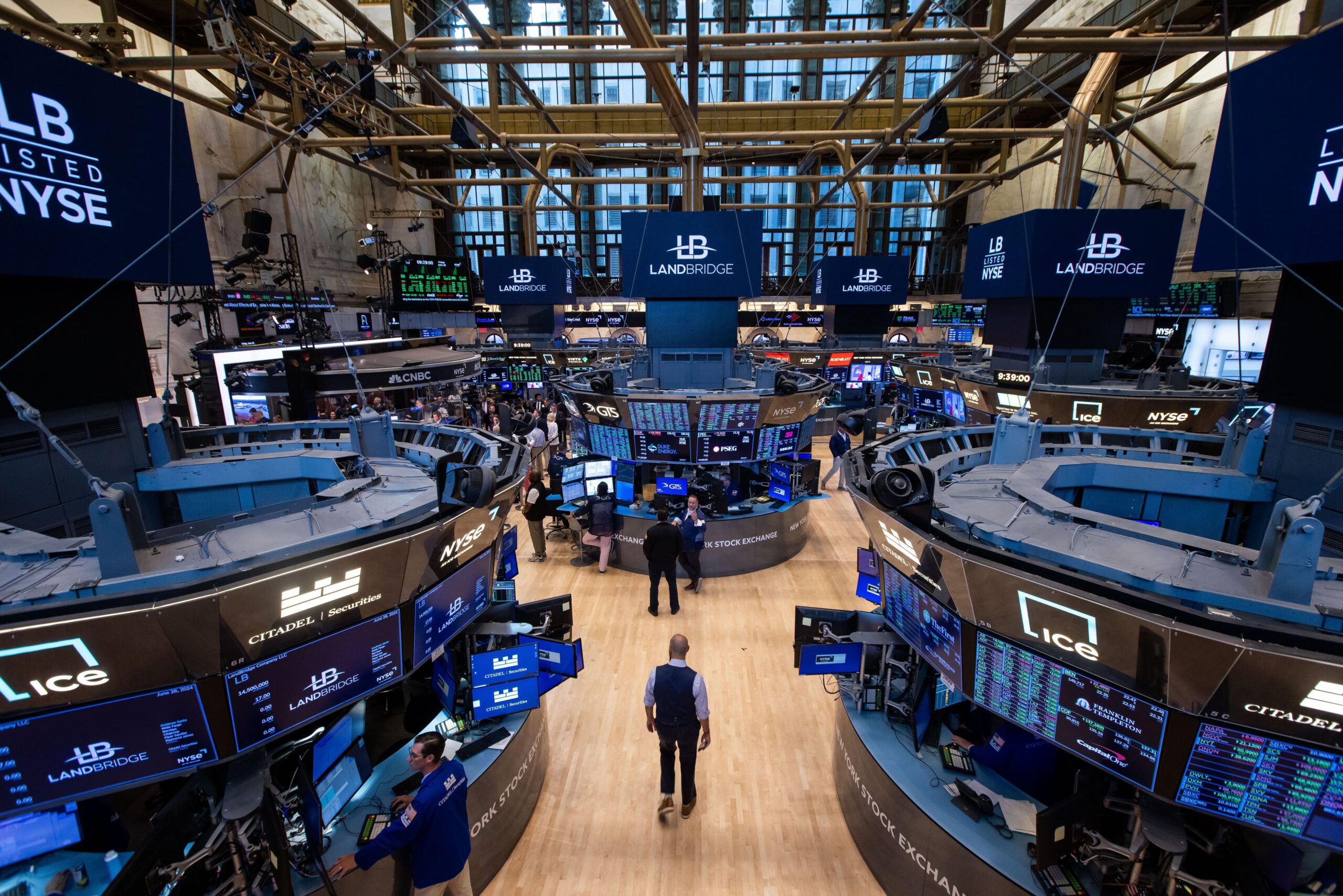 The New York Stock Exchange area (file photo)