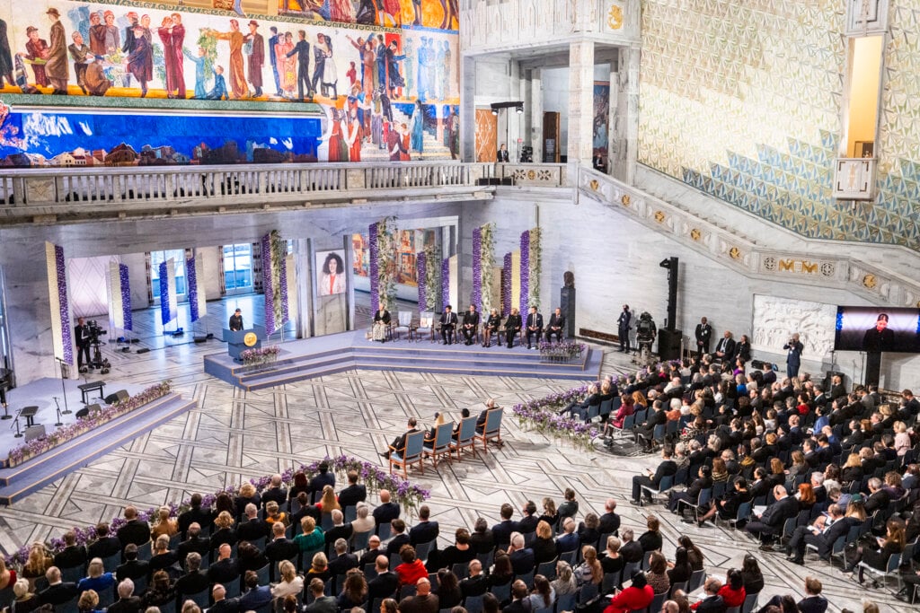 Nobel Peace Prize award ceremony at Oslo City Hall