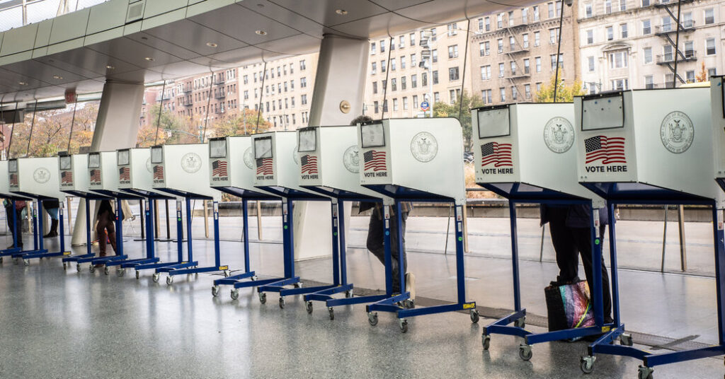 Voters at a polling place in New York City