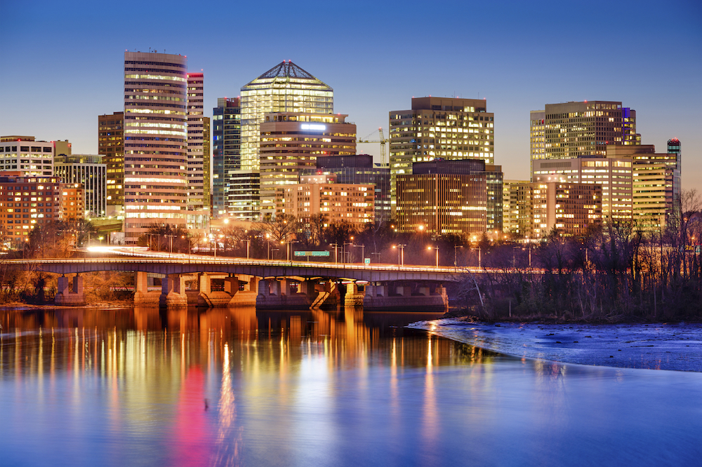the Arlington skyline