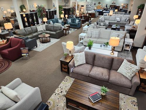a furniture store showroom