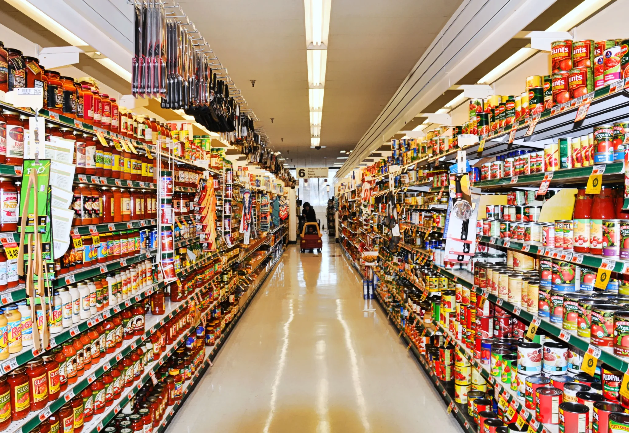 a supermarket aisle