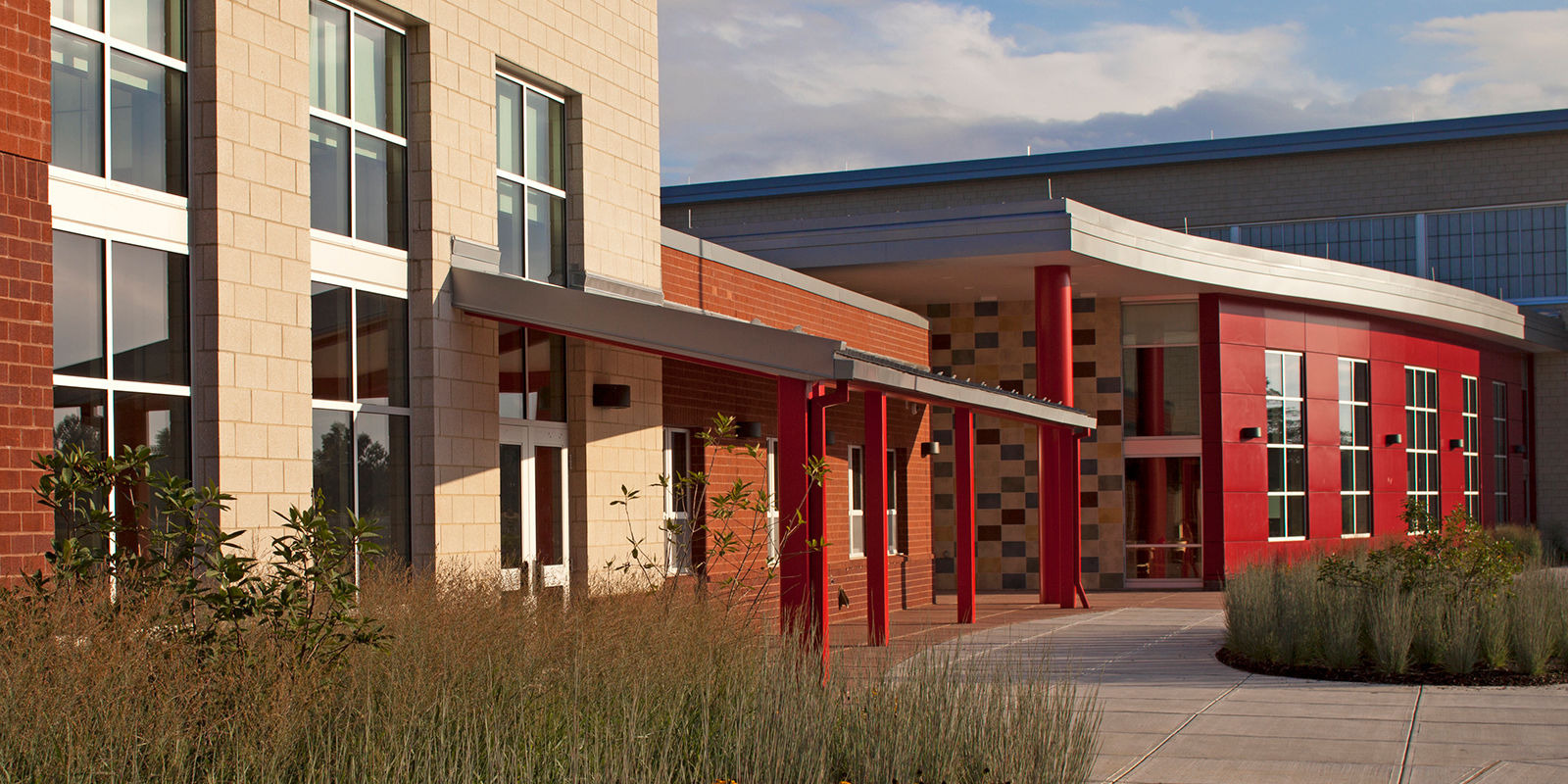 Modern elementary school building