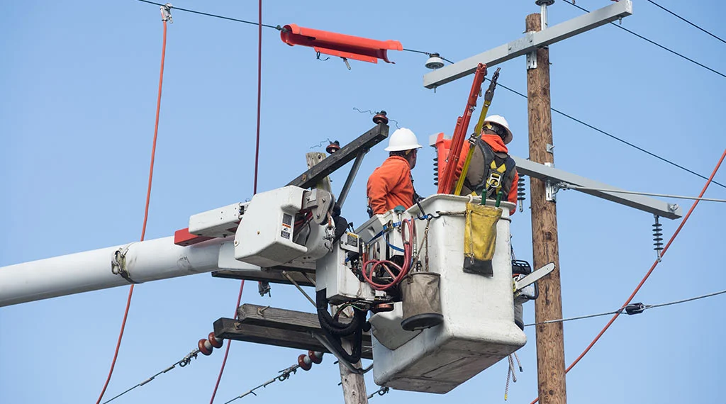 Electric power lines in Hampton Roads amid the weekend outages