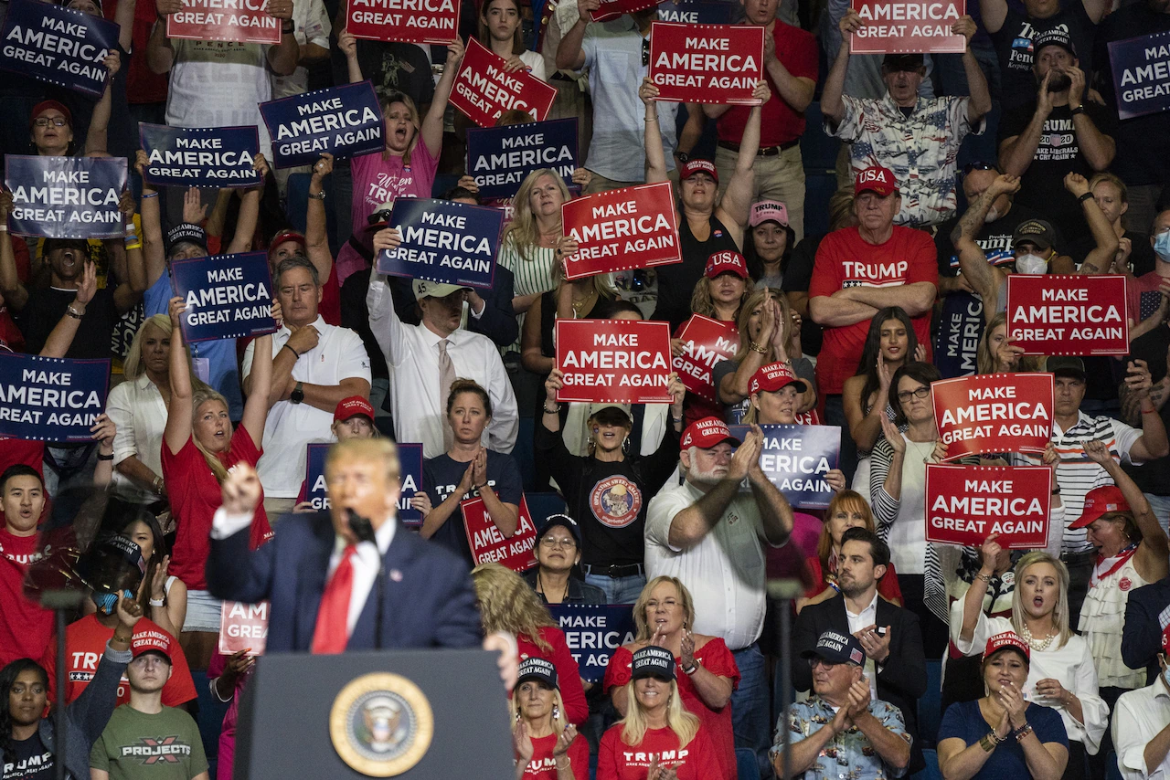 File photo: Supporters at a Donald Trump campaign rally