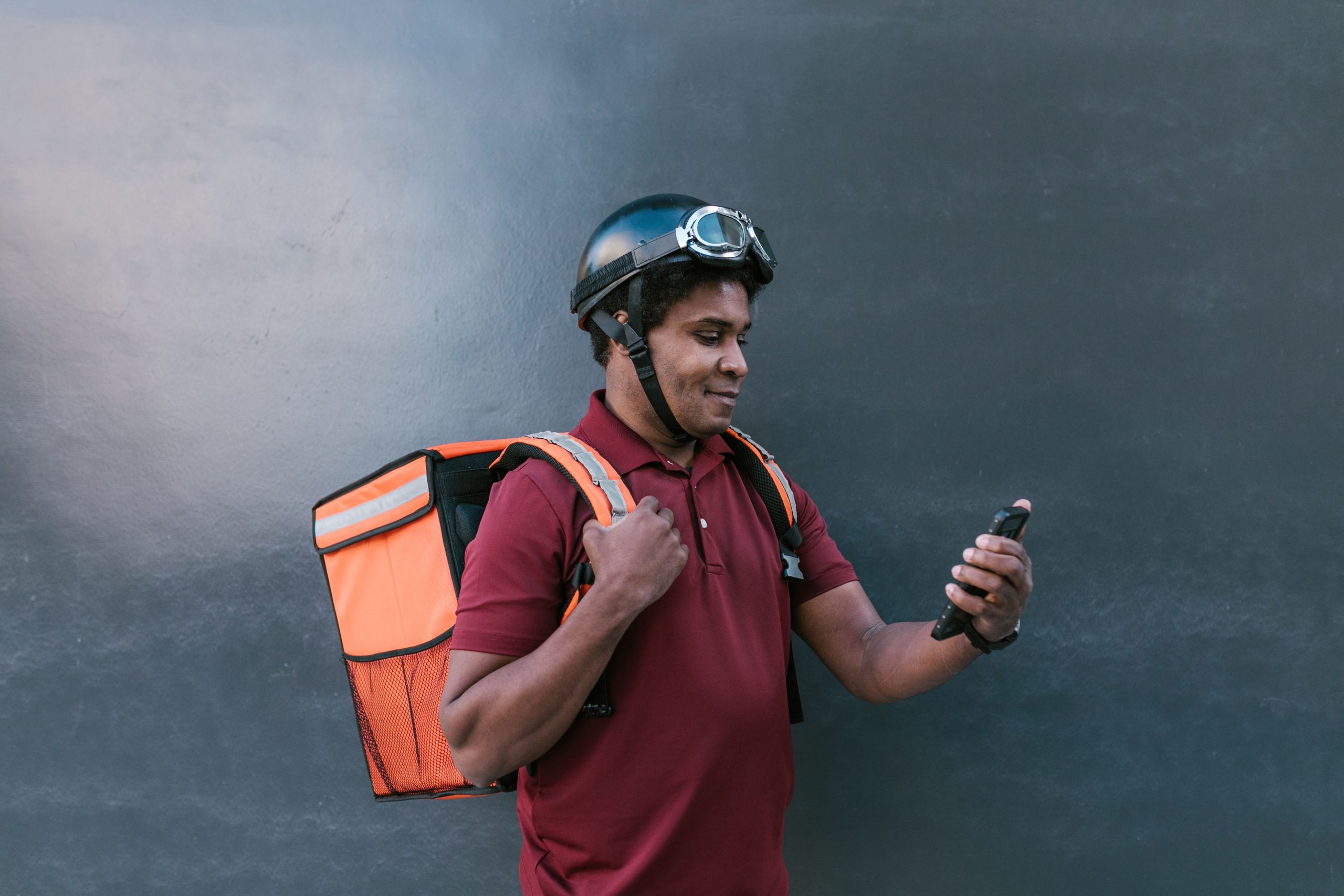 File photo: A gig delivery driver at work