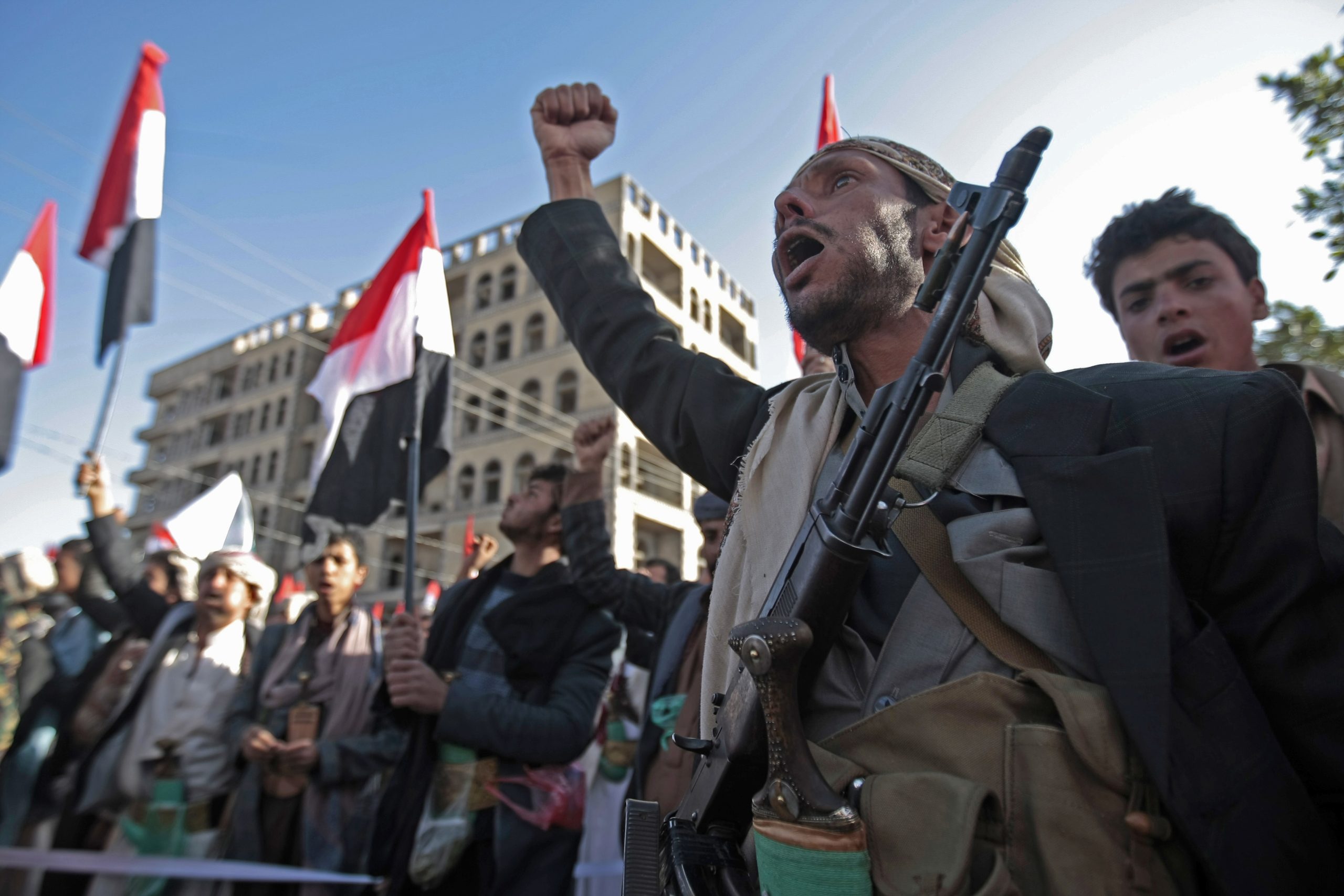 File photo: Houthi supporters rally in Sanaa, Yemen